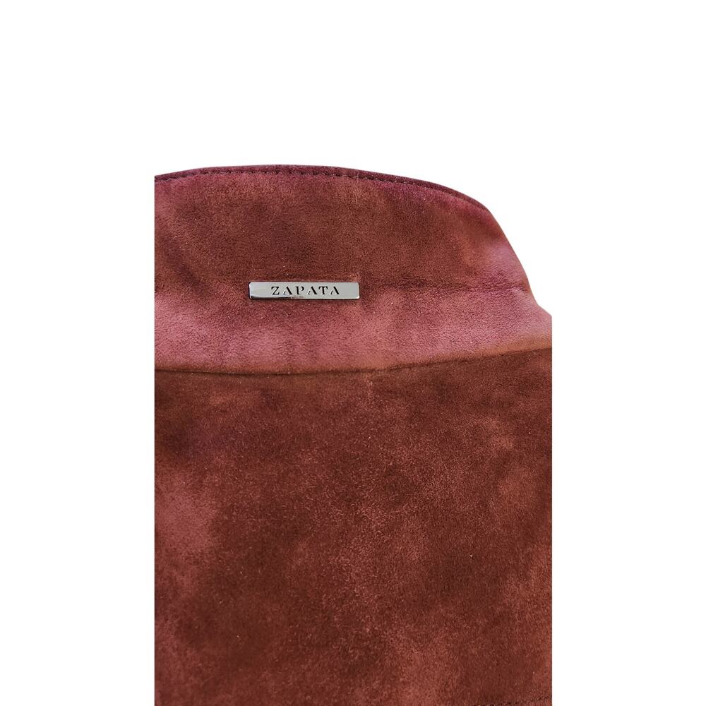 Emiliano Zapata Suede Leather Deep Burgundy Red Jacket Men Size Medium NWOT - Picture 7 of 16